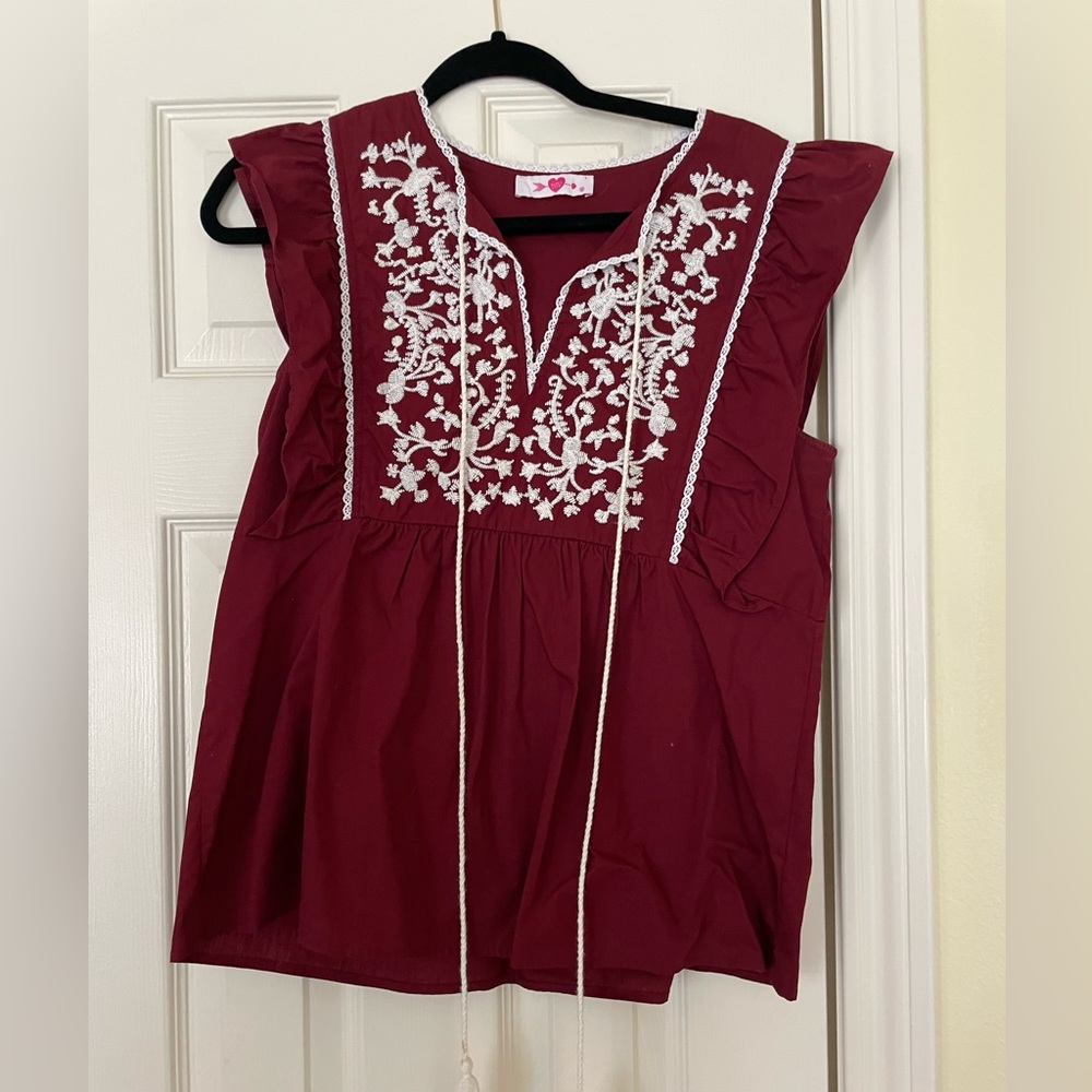Buddy Love Cruz Embroidered Top